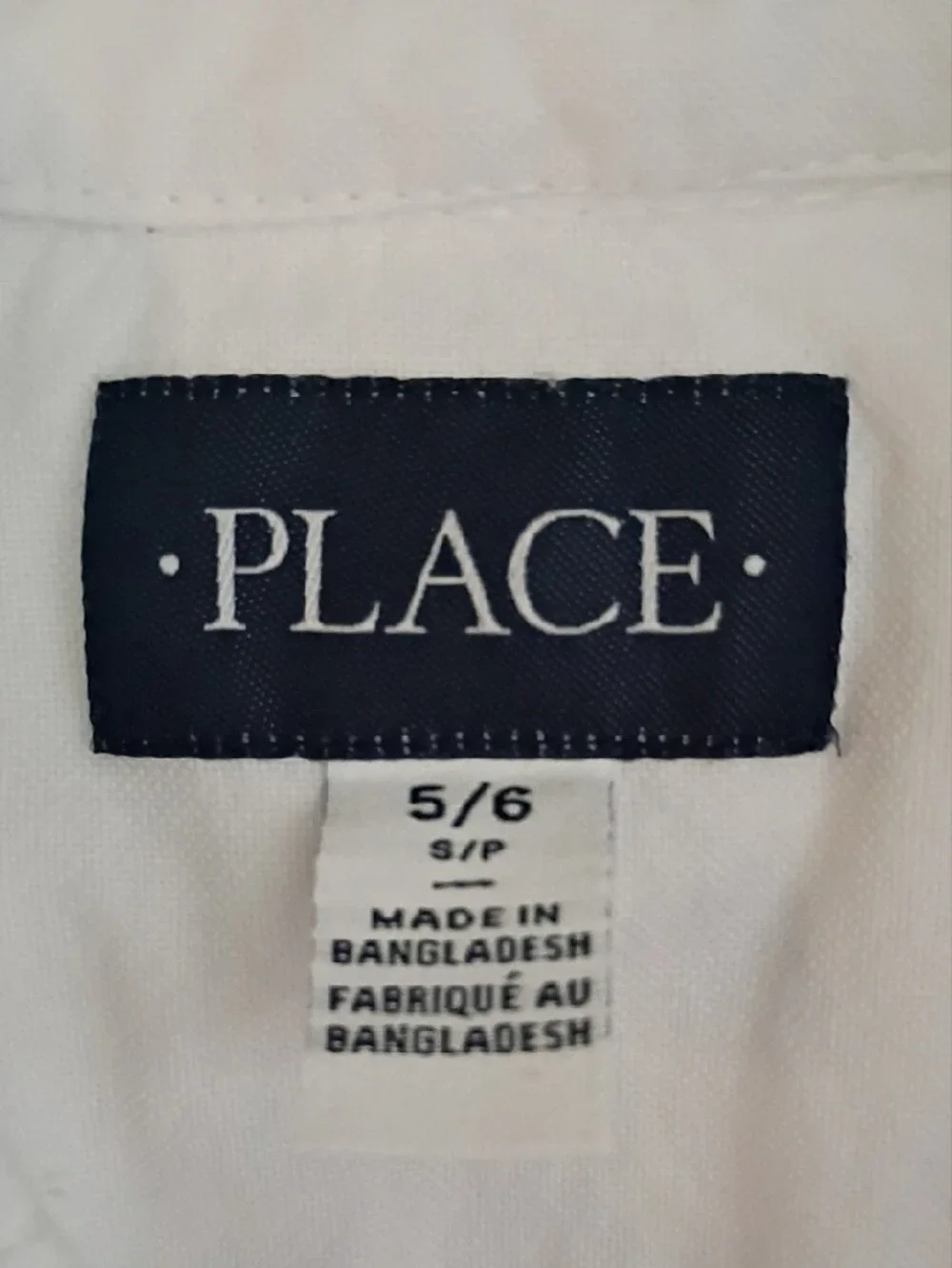 Children's Place White Button-Down Shirt Sz. 6/7